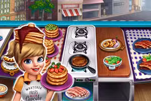 Cooking Fast 3 Ribs And Pancakes