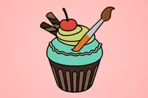 Yummy Cupcake Coloring